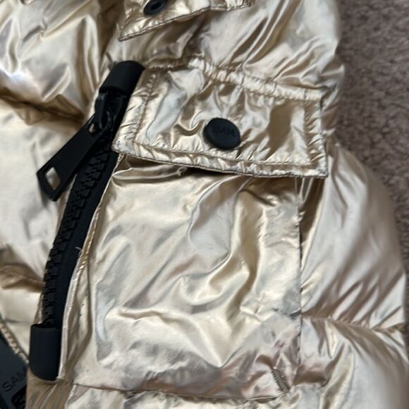 SAM. Women’s Gold Bungalow Hooded Puffer Jacket - Size XS - Picture 7 of 10